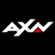 Logotipo oficial del canal de televisión AXN, con letras estilizadas en blanco y un distintivo triángulo rojo.